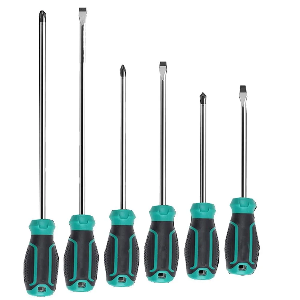 Набір викруток магнітні шліцьові та Phillips з ергономічною м'якою рукояткою, 6 шт., фото №1