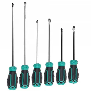 Набір викруток магнітні шліцьові та Phillips з ергономічною м'якою рукояткою, 6 шт. - Фото 1