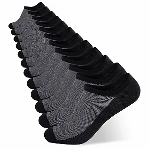 Спортивные носки мужские и женские, 6 пар, хлопок, нескользящие, невидимые носки, дышащие короткие носки с нескользящими силиконовыми полосками - Фото 1