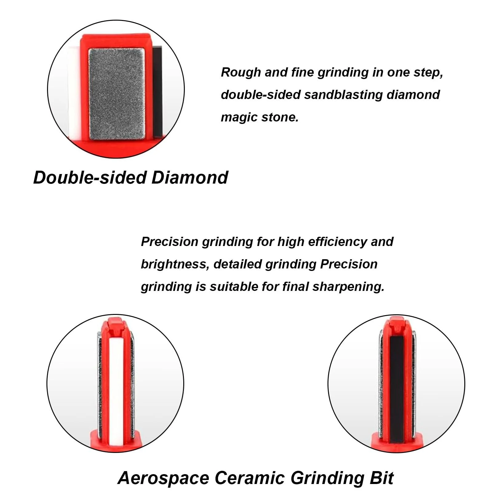 Точилка для садових інструментів багатофункціональна 360° портативна алмазна вольфрамова керамічна, фото №4