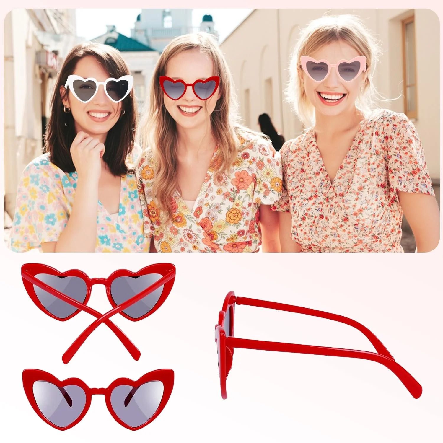 Сонцезахисні окуляри Серце, бежевий, фото №3 Сонцезахисні окуляри Серце, бежевий, фото №3