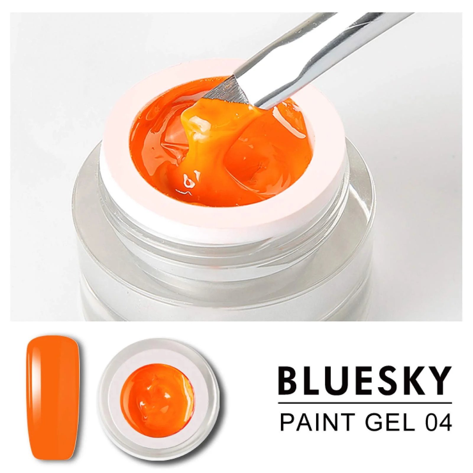 Гель-лак Bluesky Orange 04, 8 мл, оранжевый, фото №3 Гель-лак Bluesky Orange 04, 8 мл, оранжевый, фото №3
