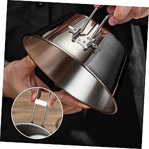 Миска Yardwe 9 шт для кемпинга, водная кружка, рюкзак для кемпинга, кофейные/чайные чашки, винные бокалы, уличный рюкзак для путешествий, аксессуары для пикника, дорожные столовые приборы со шкалой, рюмка из нержавеющей стали 304 synthetic.ua - Фото 1