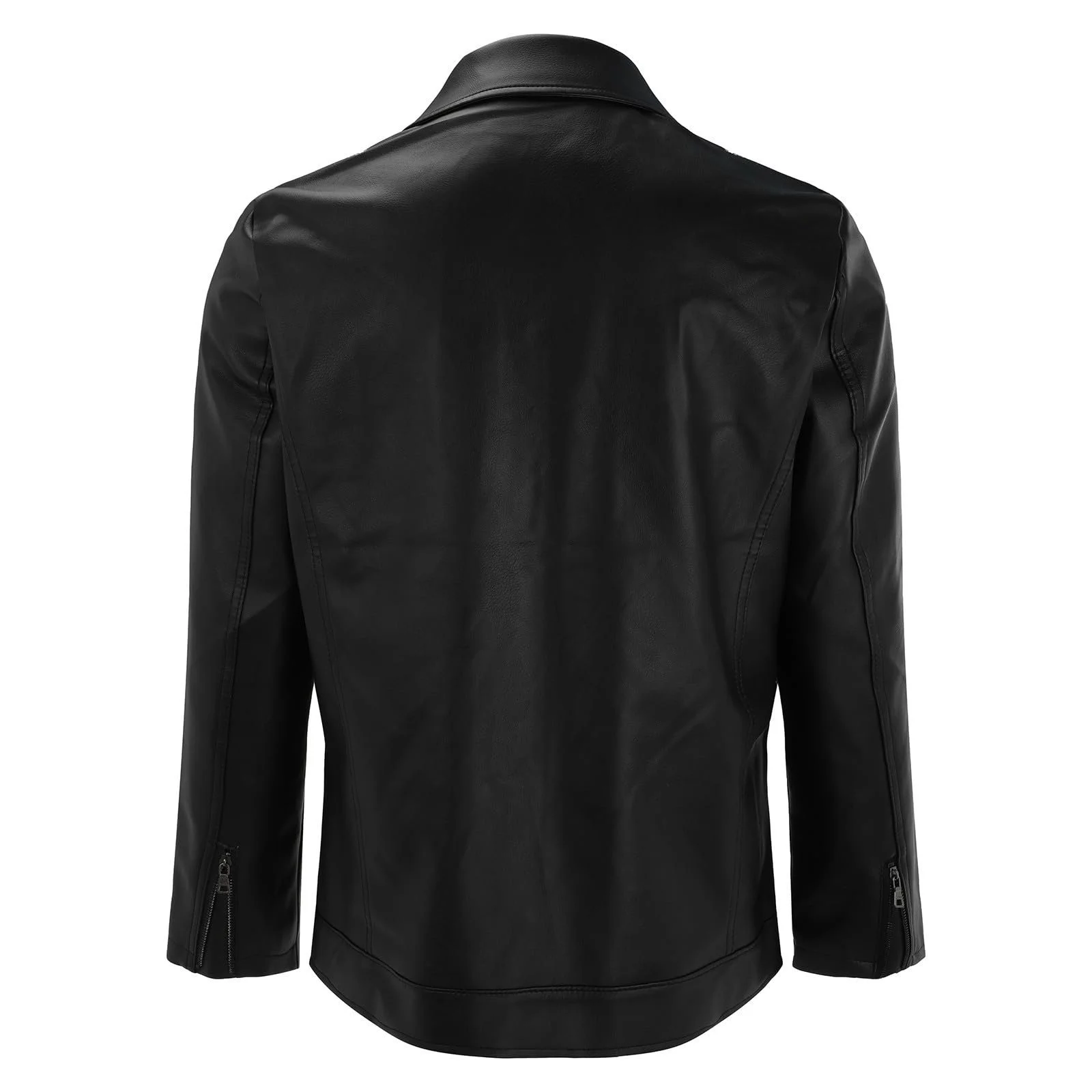 Зимняя куртка для мальчиков UnoSheng, искусственная кожа, стойка-воротник, на молнии, длинный рукав, средней длины, фото №3