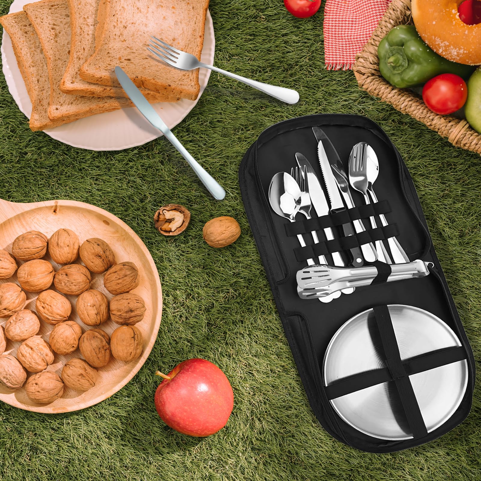 Набір столових приборів HDKAJL Portable з нержавіючої сталі для 2 людей, фото №5