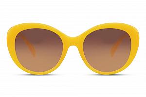 Жіночі сонцезахисні окуляри Кругла оправа Великий розмір UV захист Стильний ретро-дизайн - Фото 1