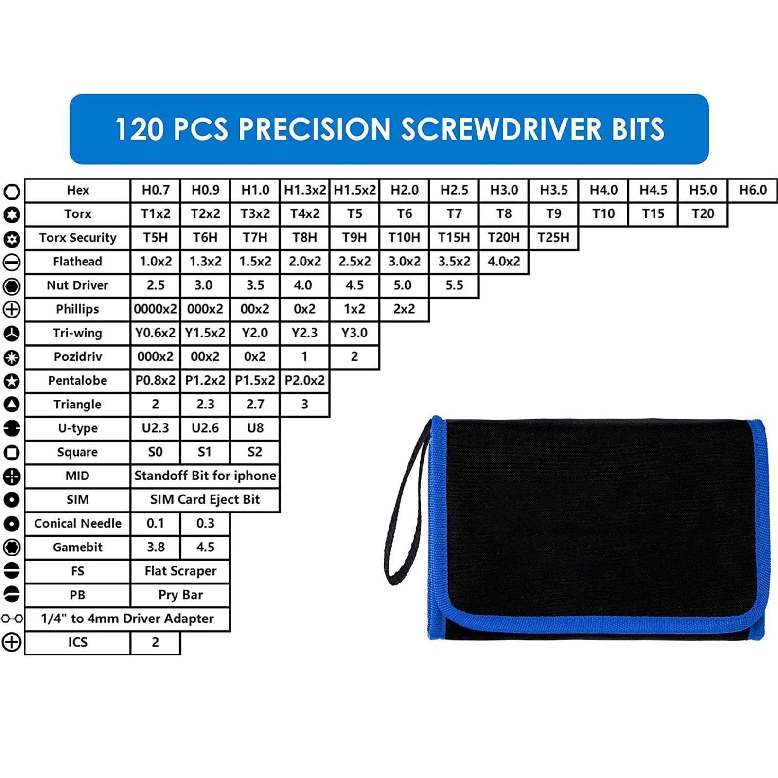 Набір отверток perfk 142 шт. Precision Багатофункціональний Магнітний Алюмінієвий корпус для настінного годинника, планшета, фото №4