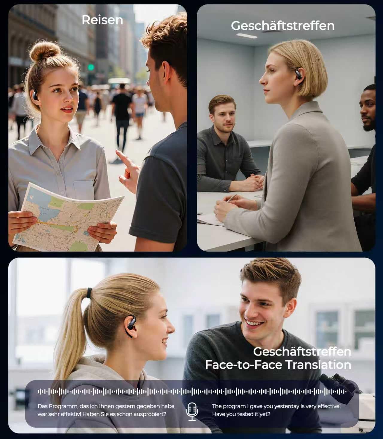 Навушники-перекладач JDBL з підтримкою 164 мов та ШІ чипом 4.0, фото №7