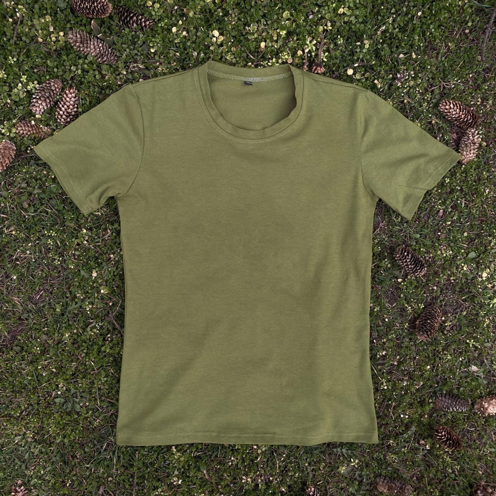 Футболка базовая хаки, фото №3 Футболка базовая хаки, фото №3