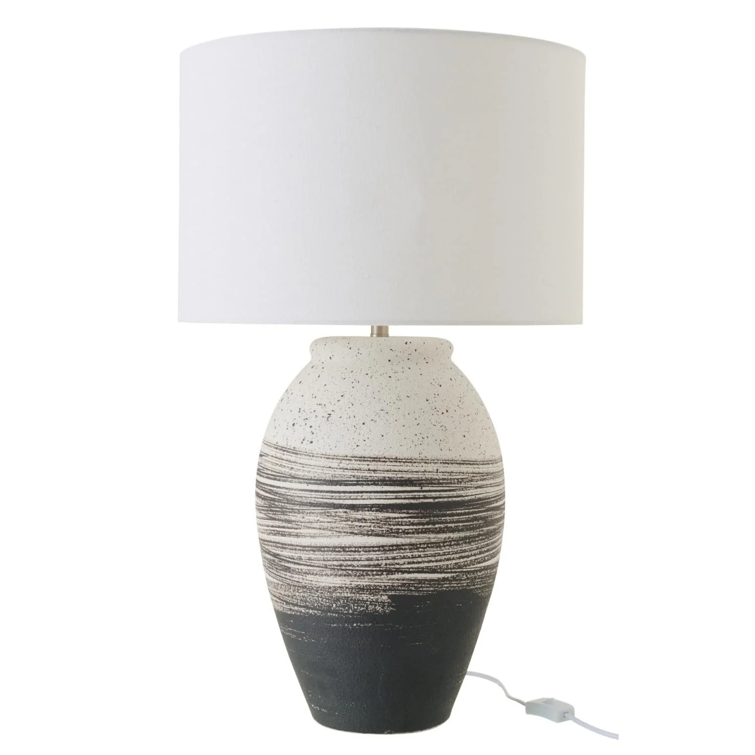 Настільна лампа J-Line Rolph Кераміка Чорна/Бежева, фото №1