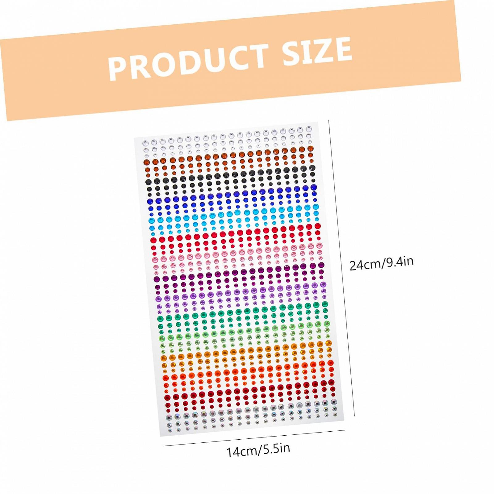 Наклейки зі стразами Beavorty 3 аркуші Самоклеючі, фото №9