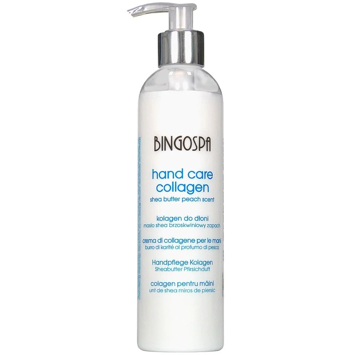 Крем для рук BINGOSPA З колагеном Персик та масло ши для сухої шкіри рук, почервоніння, потріскання та подразнення, 280 г, фото №1