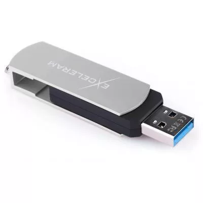 USB флеш-накопитель Exceleram 64GB P2 Series Silver/Black USB 3.1 Gen 1 EXP2U3SIB64, фото №5