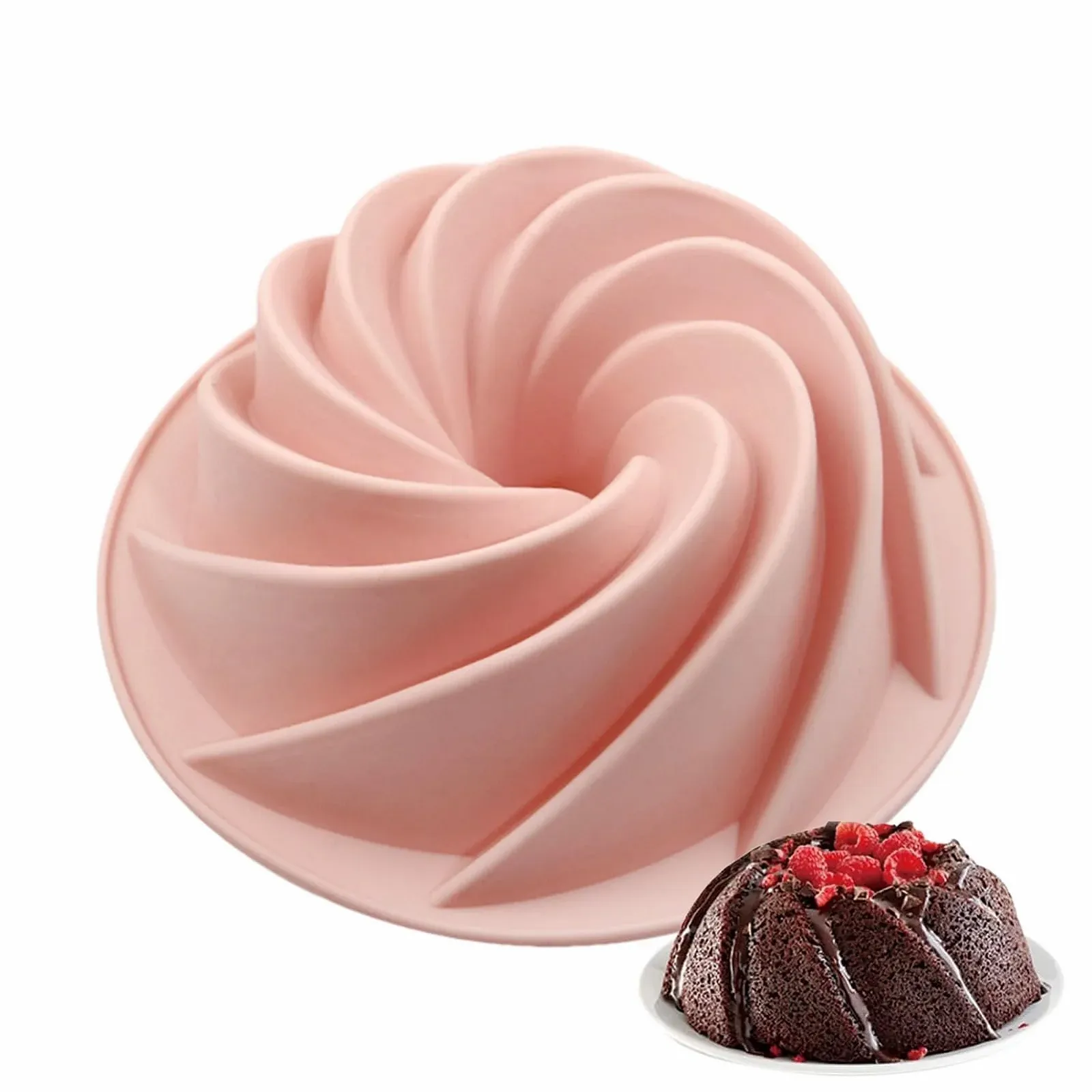 Форма для випічки силіконова маленька вихровий візерунок для десертів DIY-проєкт, фото №9