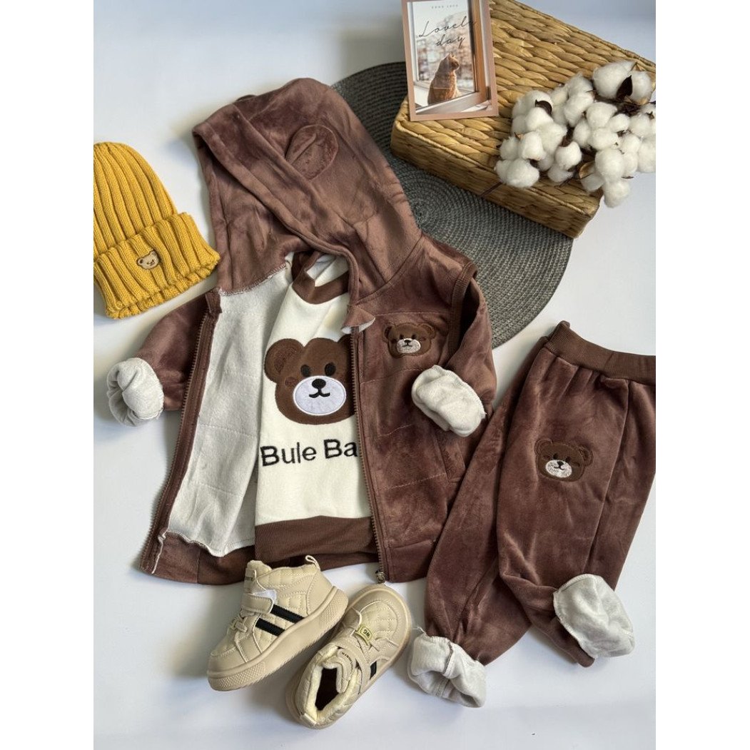 Дитячий костюм-трійка теплий Bule Baby від 80 до 110 см, фото №13