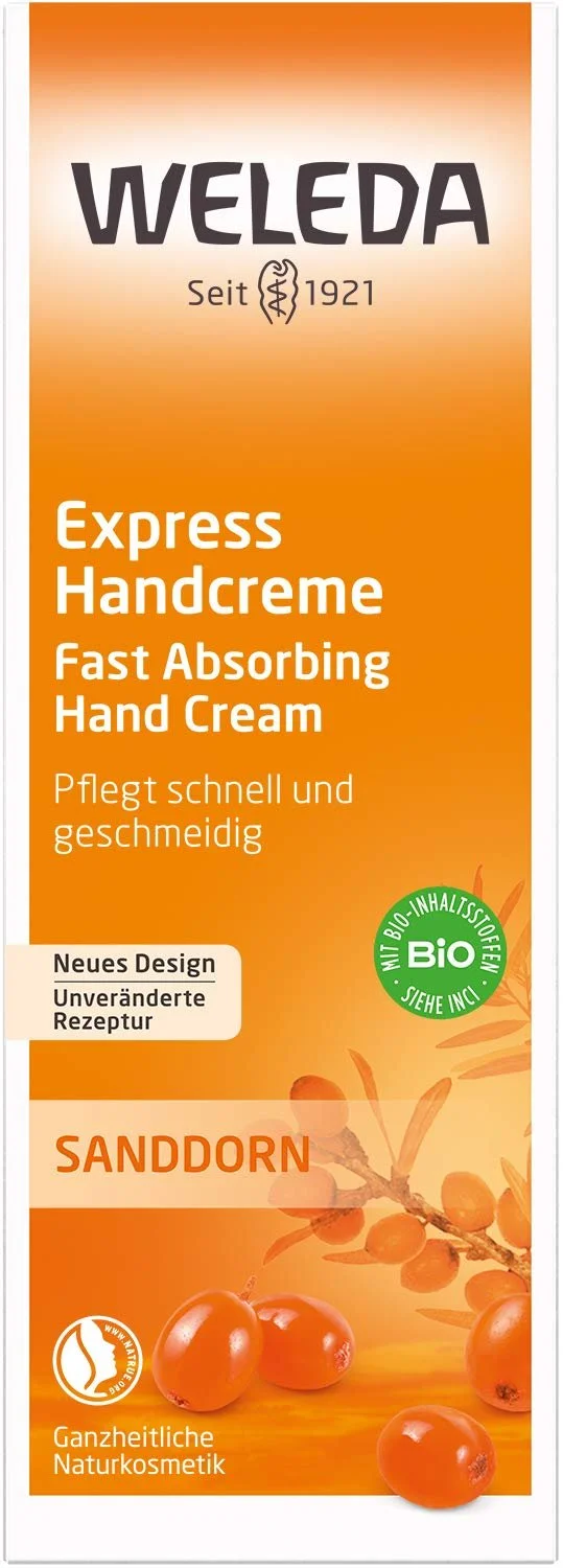 Крем для рук WELEDA Organic Pomegranate Intensive 50 мл та Organic Sea Buckthorn Express 50 мл, фото №7