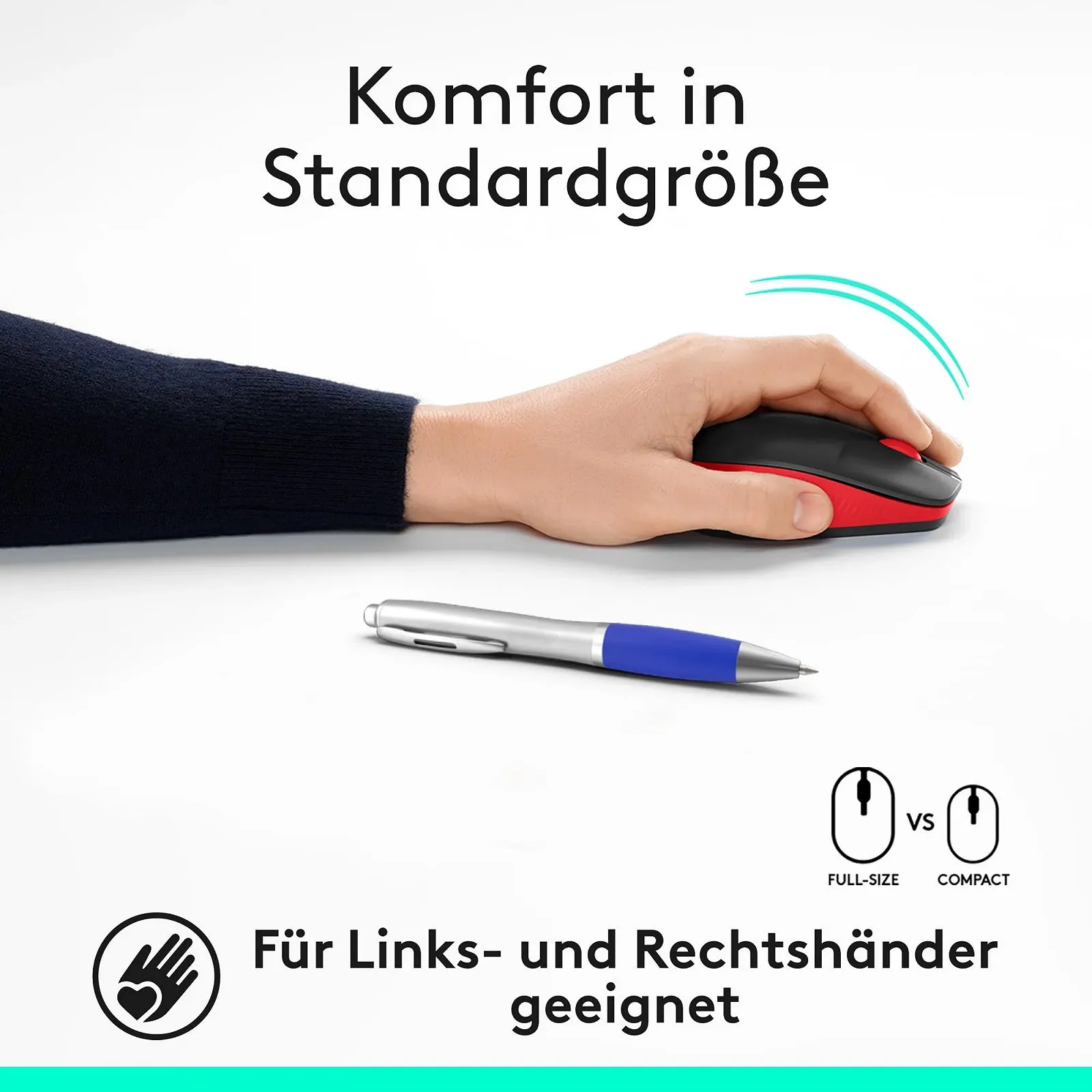 Мышь Беспроводная Logitech M190 Красный, фото №2 Мышь Беспроводная Logitech M190 Красный, фото №2