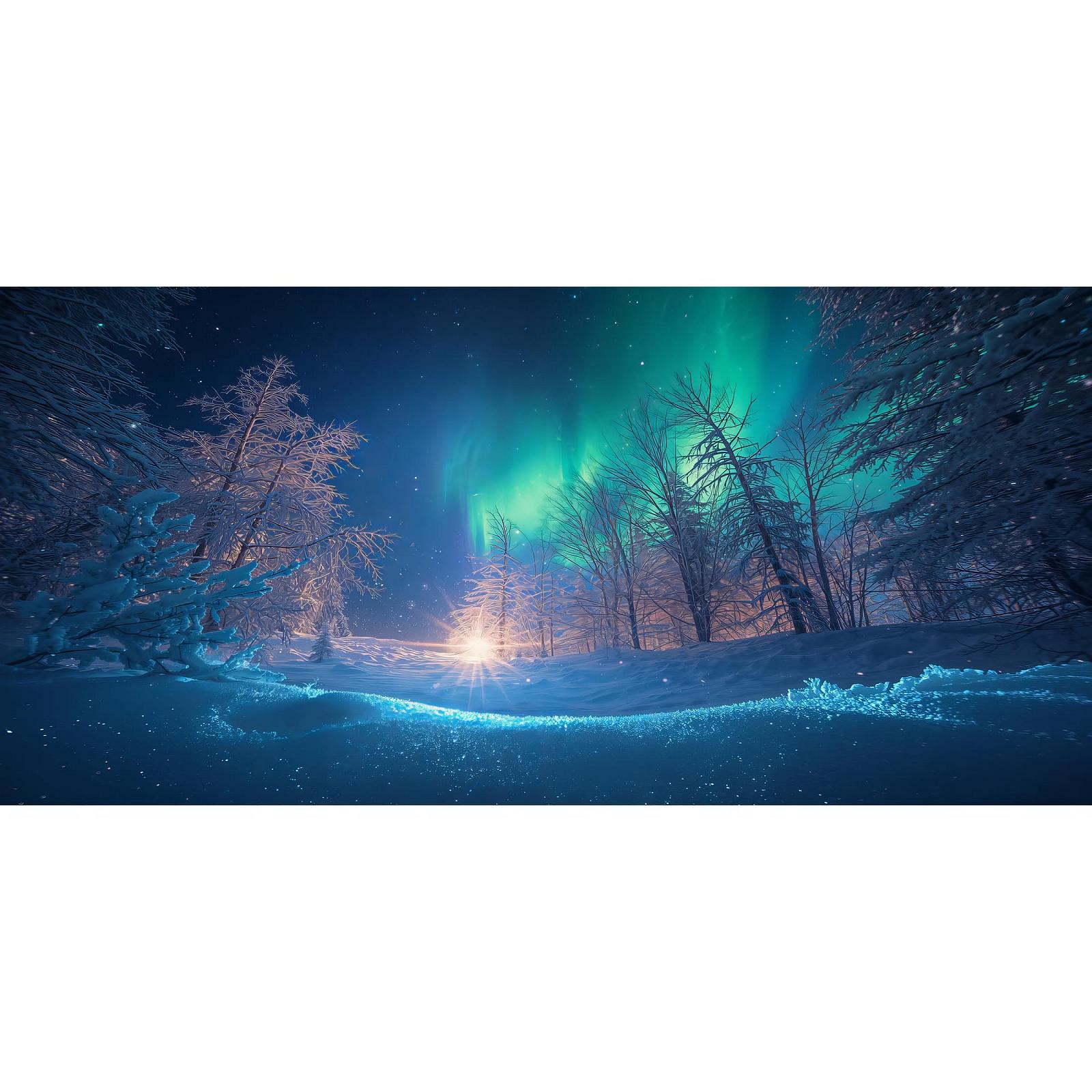 Кружка 330 мл Mug Print Aurora Borealis Winter Forest Snow Sunrise Керамическая кофейная кружка Подарочная идея Forest Sun Moon Northern Lights Sun Moon Stars Glitter, фото №5