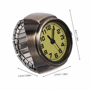 Кольцо-часы Retro Quarz для мужчин и женщин Beaupretty, маленькие часы-кольцо на палец, цинковый сплав, стильные ювелирные часы для повседневного и особого случая synthetic.ua - Фото 1