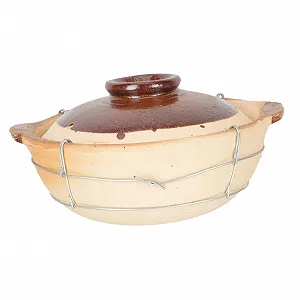 Горшок для тушения Happyyami керамический термостойкий с ручкой - Фото 1