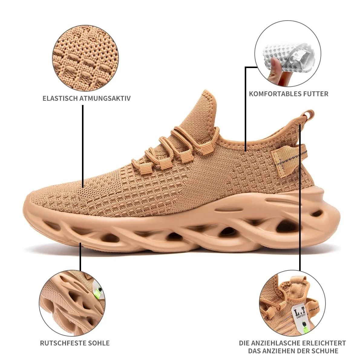 Кросівки чоловічі ZDFQLGV для бігу, спортивні, для ходьби, дихаючі, фото №3