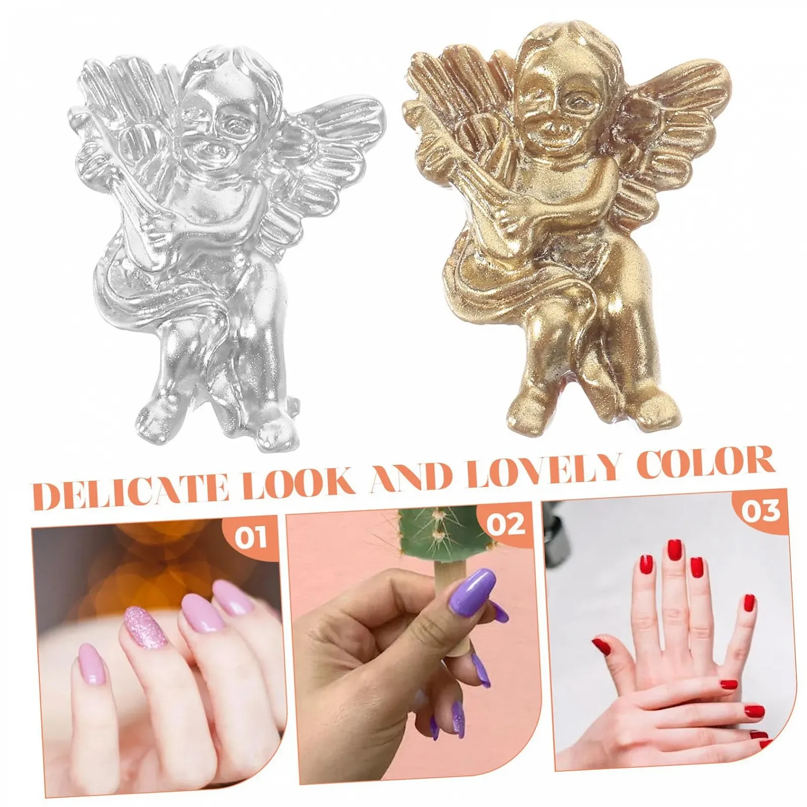 Підвіски для нігтів VICASKY Angel Resin 3D 80 штук, фото №9 Підвіски для нігтів VICASKY Angel Resin 3D 80 штук, фото №9