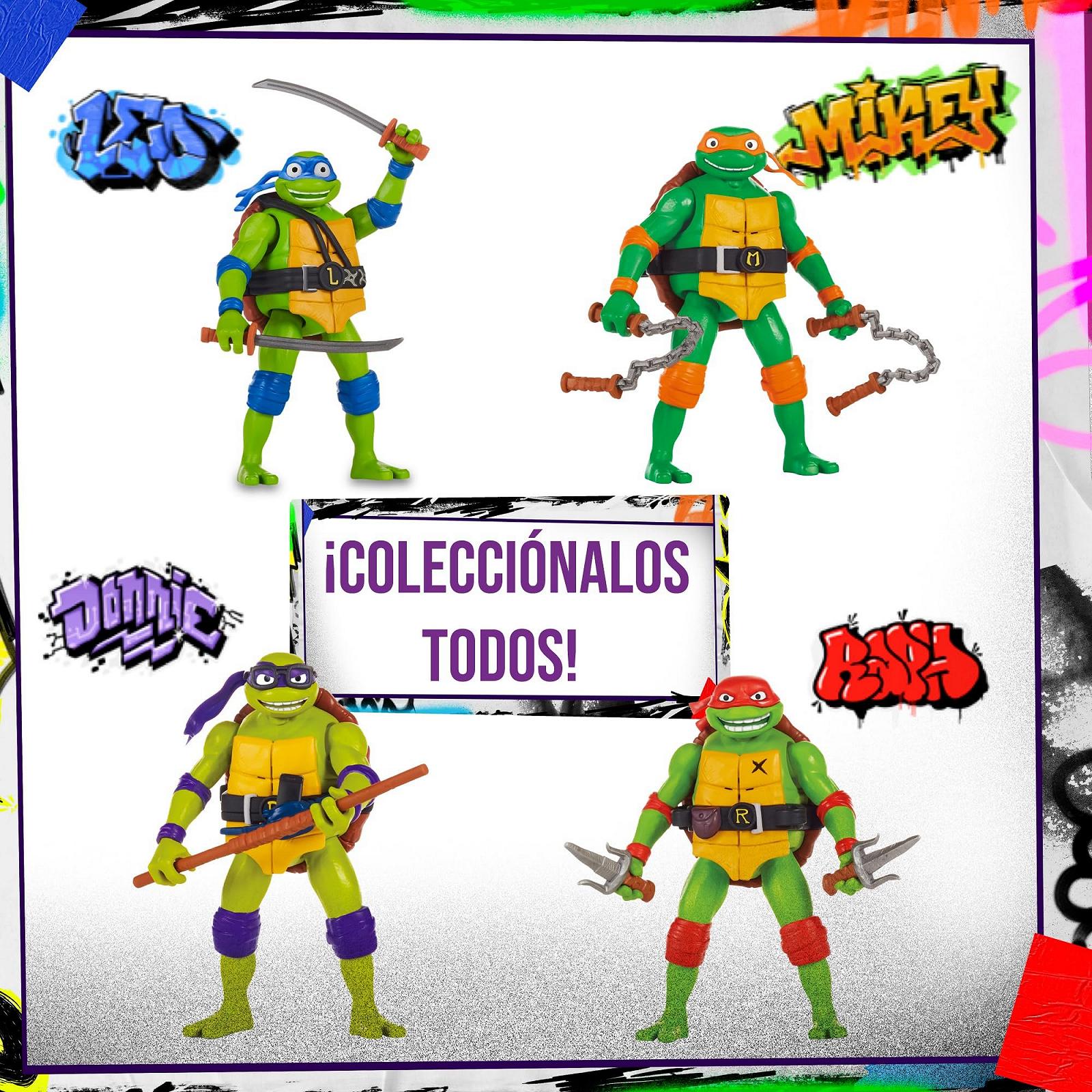 Фигурка Leonardo Ninja Turtles Mutant Giochi Preziosi подвижная 12 см с оружием, фото №9