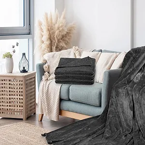 Покривало Hengsong Пухнасте М'яке Плюшеве 220 x 240 см Сірий - Фото 1