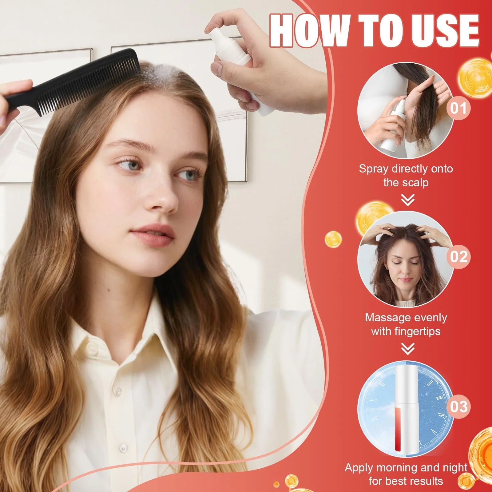 Спрей для росту волосся 2 x Hair Growth Oil, Олія для росту волосся, фото №5