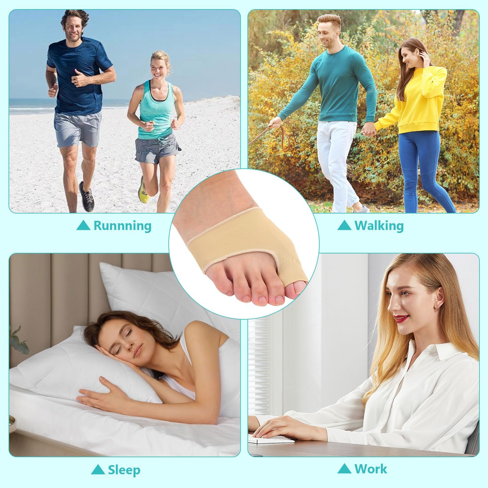 Шина Hallux Valgus Rosenice з роздільником для пальців і гелевою подушечкою, 2 шт., фото №7