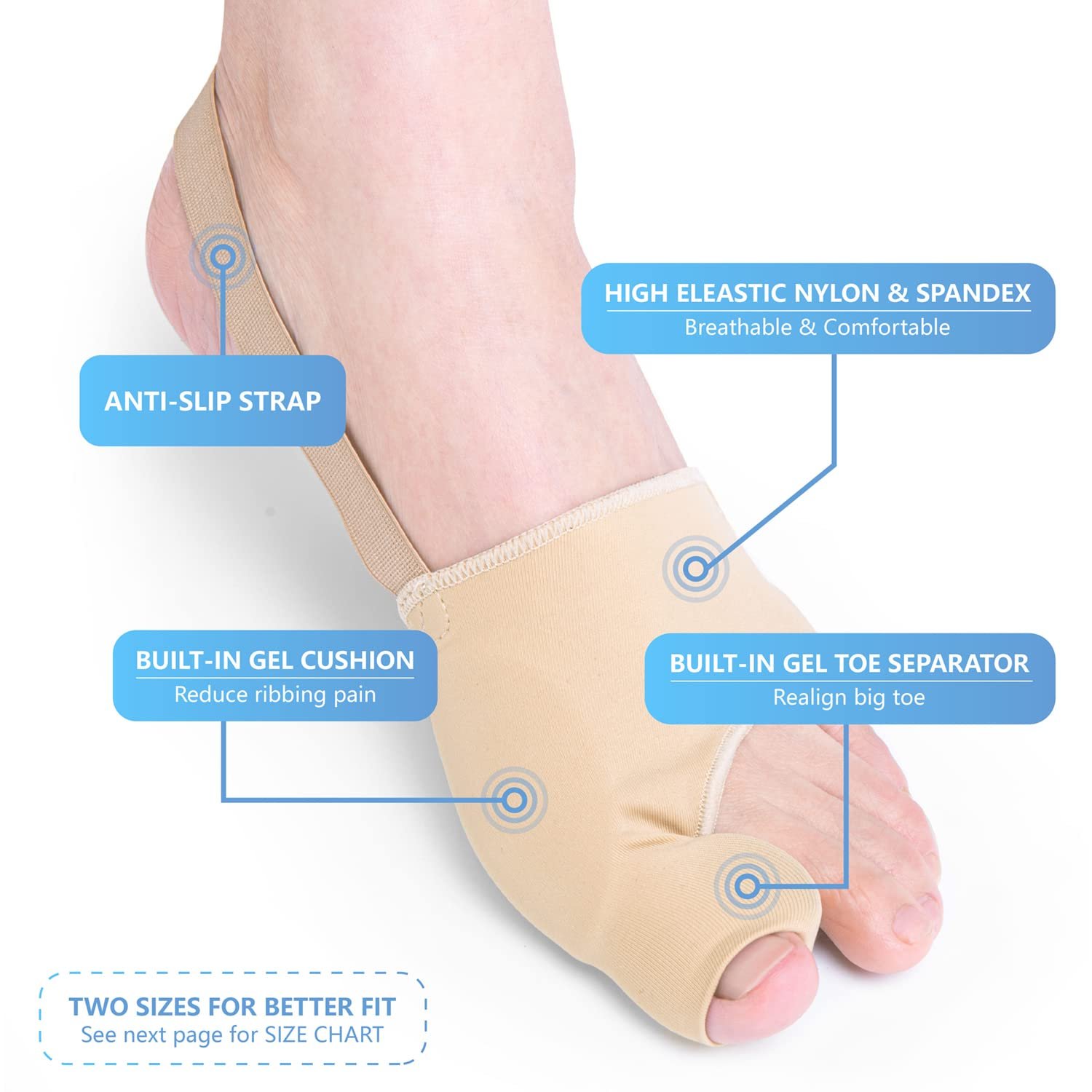 Коректор Вальгусної Деформації / Hallux Valgus, Комплект 9 Штук, Денний та Нічний Для Полегшення Болю для Чоловіків та Жінок, фото №3