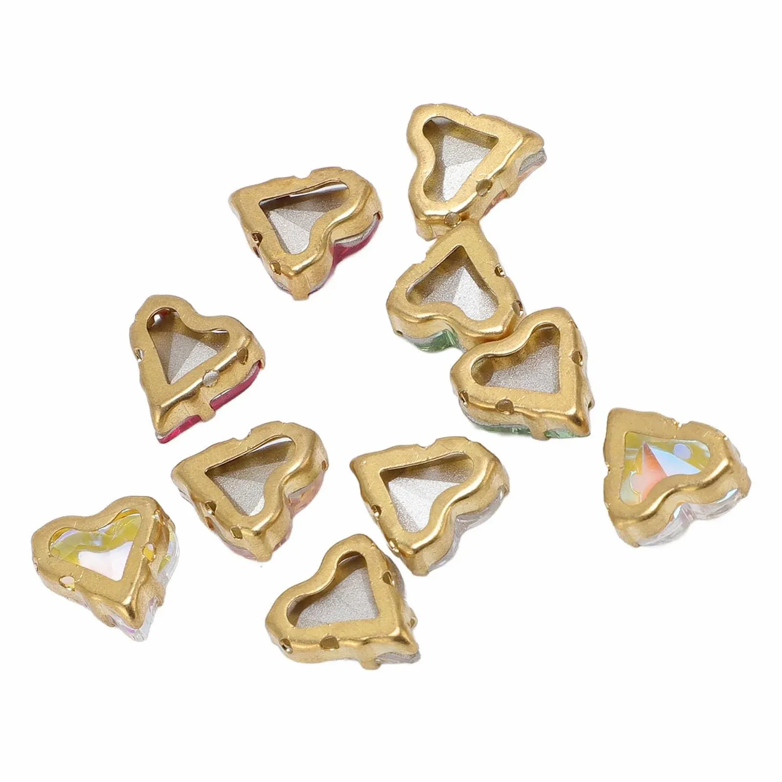 Стразы Стекло Сердце Витое TOPINCN 10 шт., фото №4