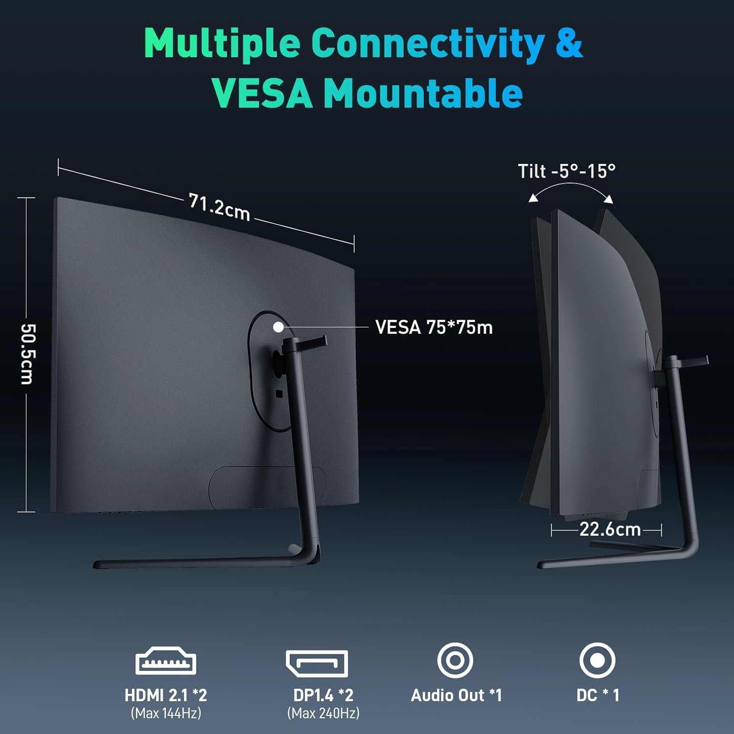Монітор 31.5" TITAN ARMY C32C1S 2K VA 240 Гц, фото №6