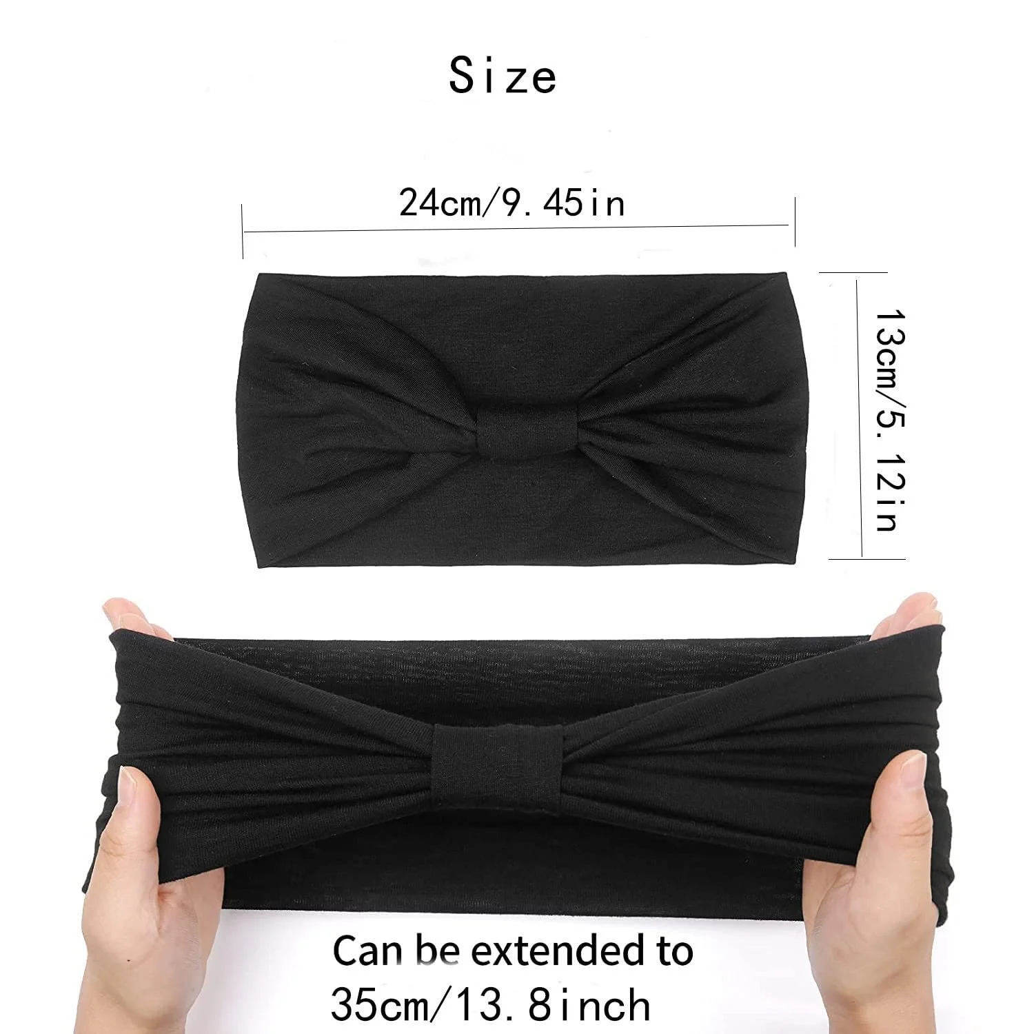 Пов'язка на голову жіноча широка Богемний квітковий принт Вузол Еластична для бігу Йоги, фото №2