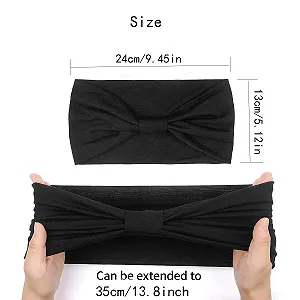 Женская повязка на голову широкая Богемный цветочный принт Узел Эластичная для бега Йоги synthetic.ua - Фото 1