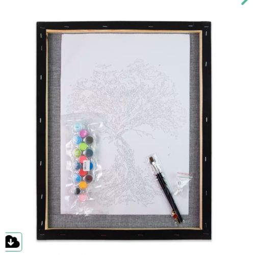 Картина по номерам на черном фоне Красочный волк 30х30 см [tsi247484-TSI], фото №2