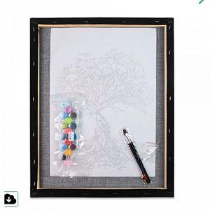 Картина по номерам на черном фоне Красочный волк 30х30 см [tsi247484-TSI] synthetic.ua - Фото 1