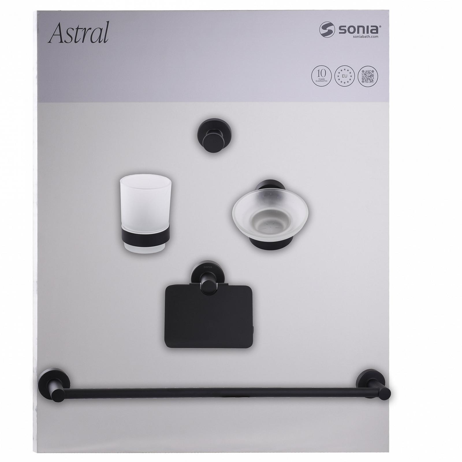 Набір аксесуарів для ванної SONIA ASTRAL KIT BLACK 5 предметів 185788, фото №11
