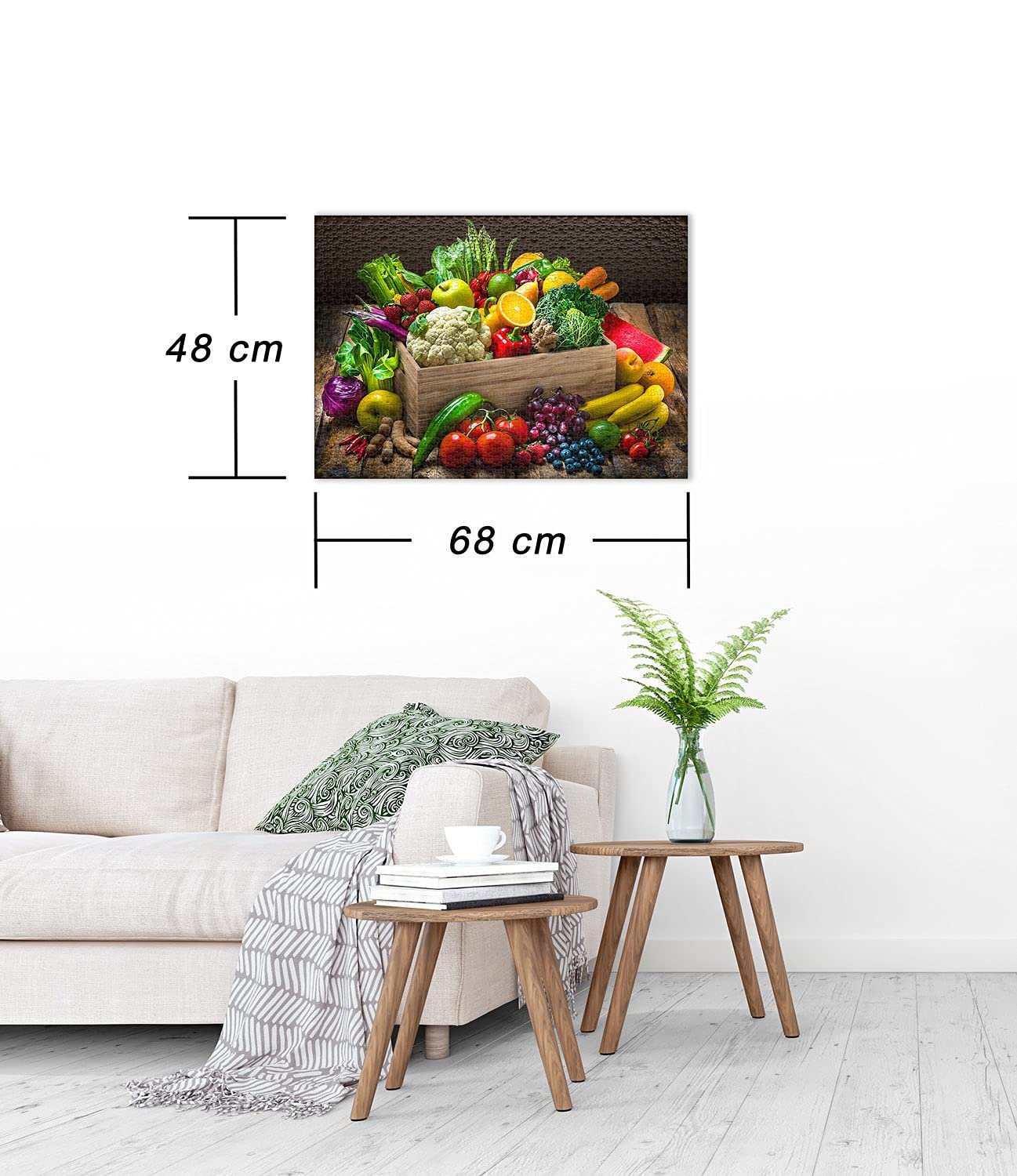 Пазл Ulmer Puzzleschmiede Rich Harvest 1000 элементов Натюрморт Овощи и фрукты Кухня, фото №3