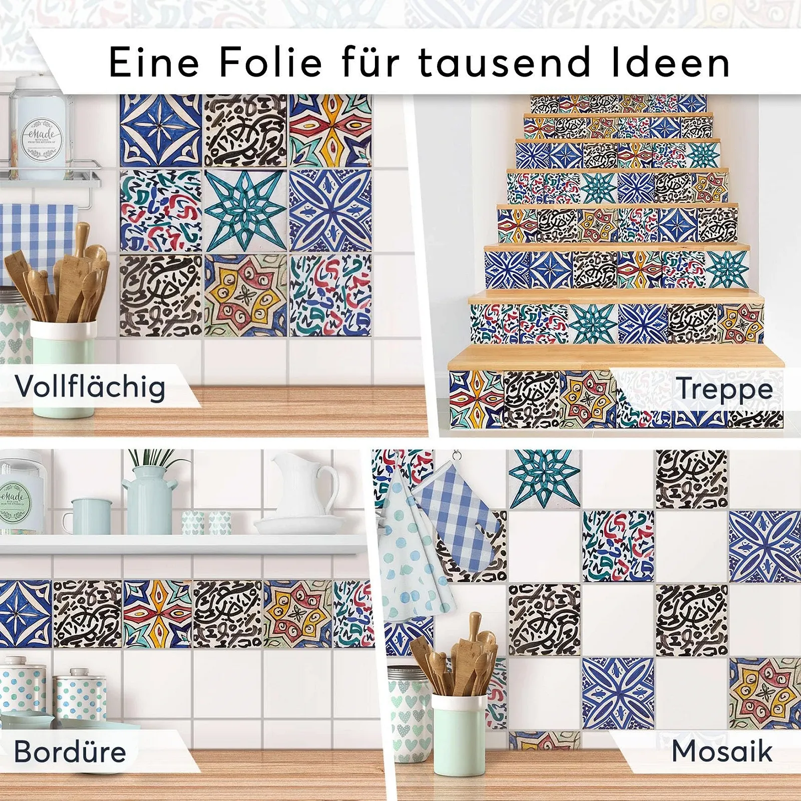 Наклейки на плитку creatisto Africa Mosaic Мозаїка Самоклейні 15 x 15 см 9 шт., фото №8