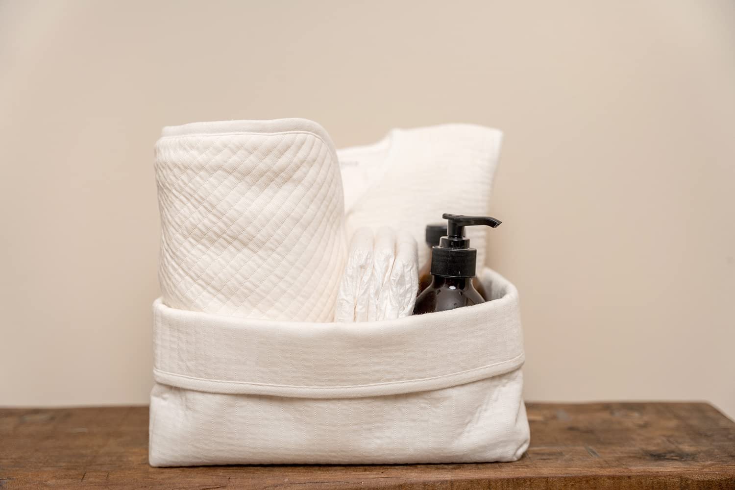 Органайзер для пеленального столика Little Dutch Большая - Pure Soft White (25 x 15 x 15 см), фото №4