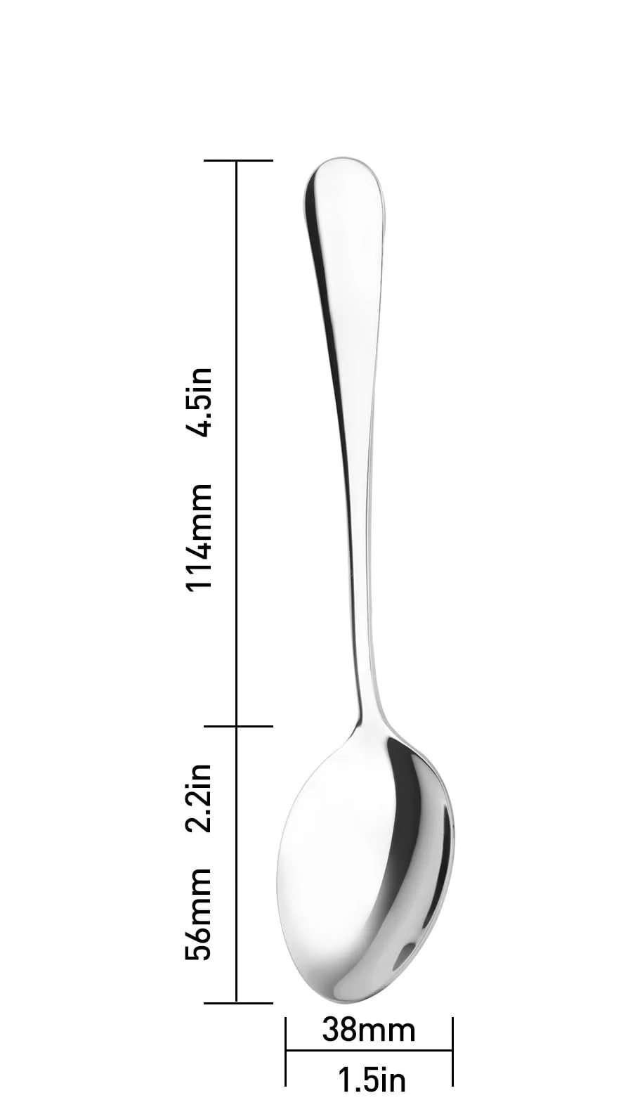 Ложка Супова з нержавіючої сталі 304, 17 см (6.7 дюймів), Набір з 3 штук, фото №2