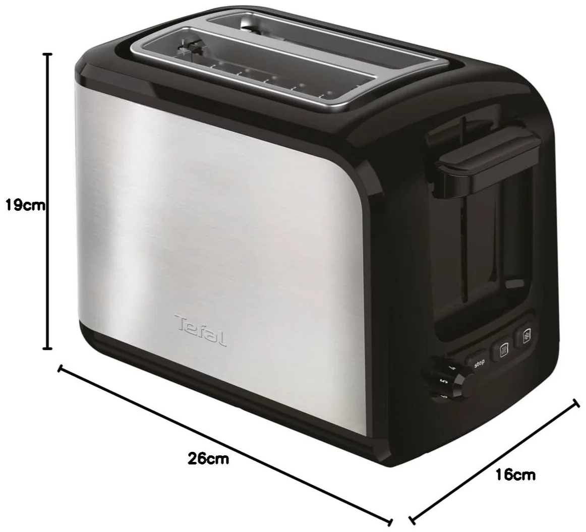 Тостер Tefal Express TT410D / 850W / Нержавеющая сталь / Черный, фото №5