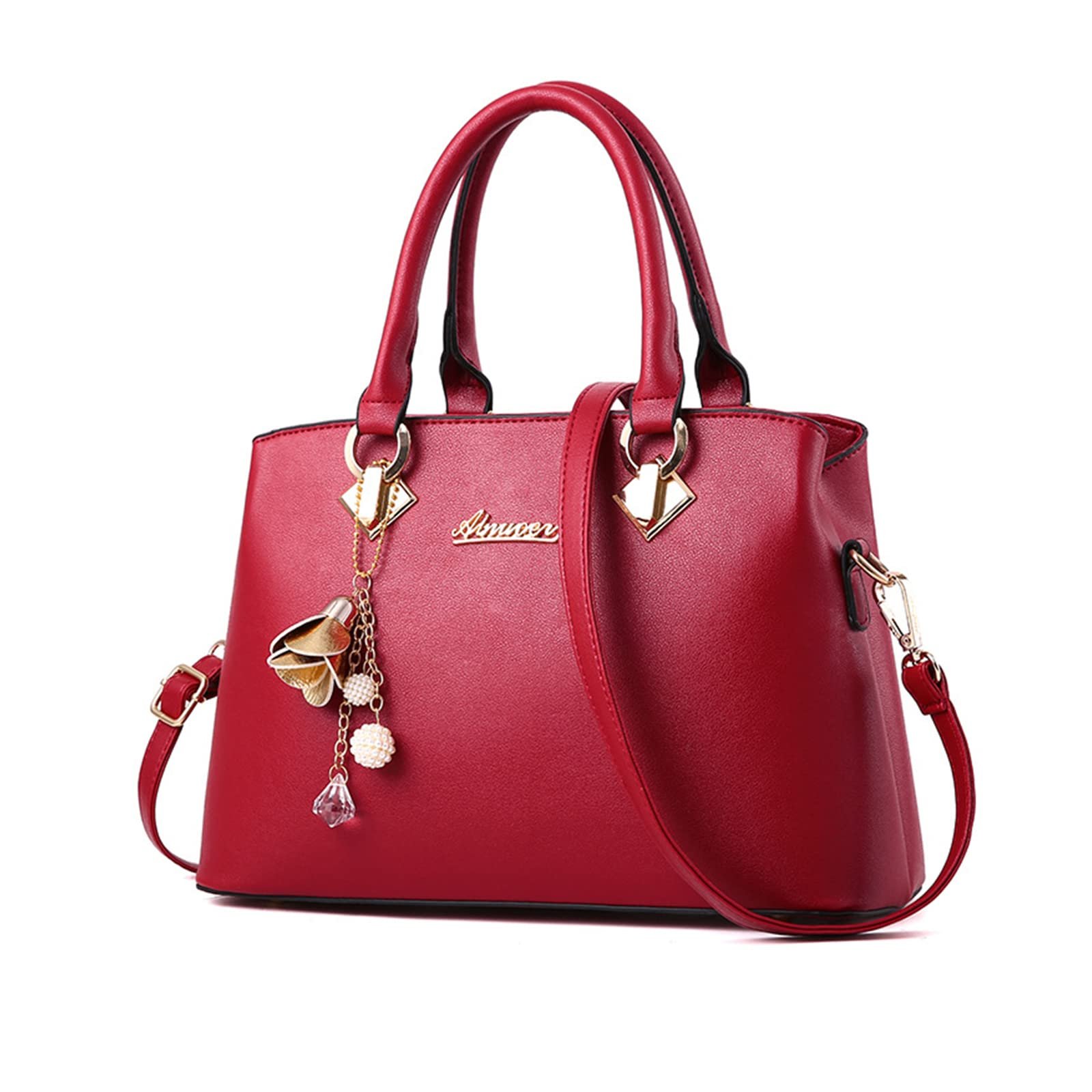 Сумка з ручками NICOLE & DORIS Елегантна, середня, зі штучної шкіри, Бургунді1, фото №1