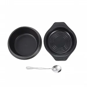 Купить Горшок для бибимбапа керамический С подносом и ложкой Двойная ручка - Фото 1 Горшок для бибимбапа керамический С подносом и ложкой Двойная ручка - Фото 1