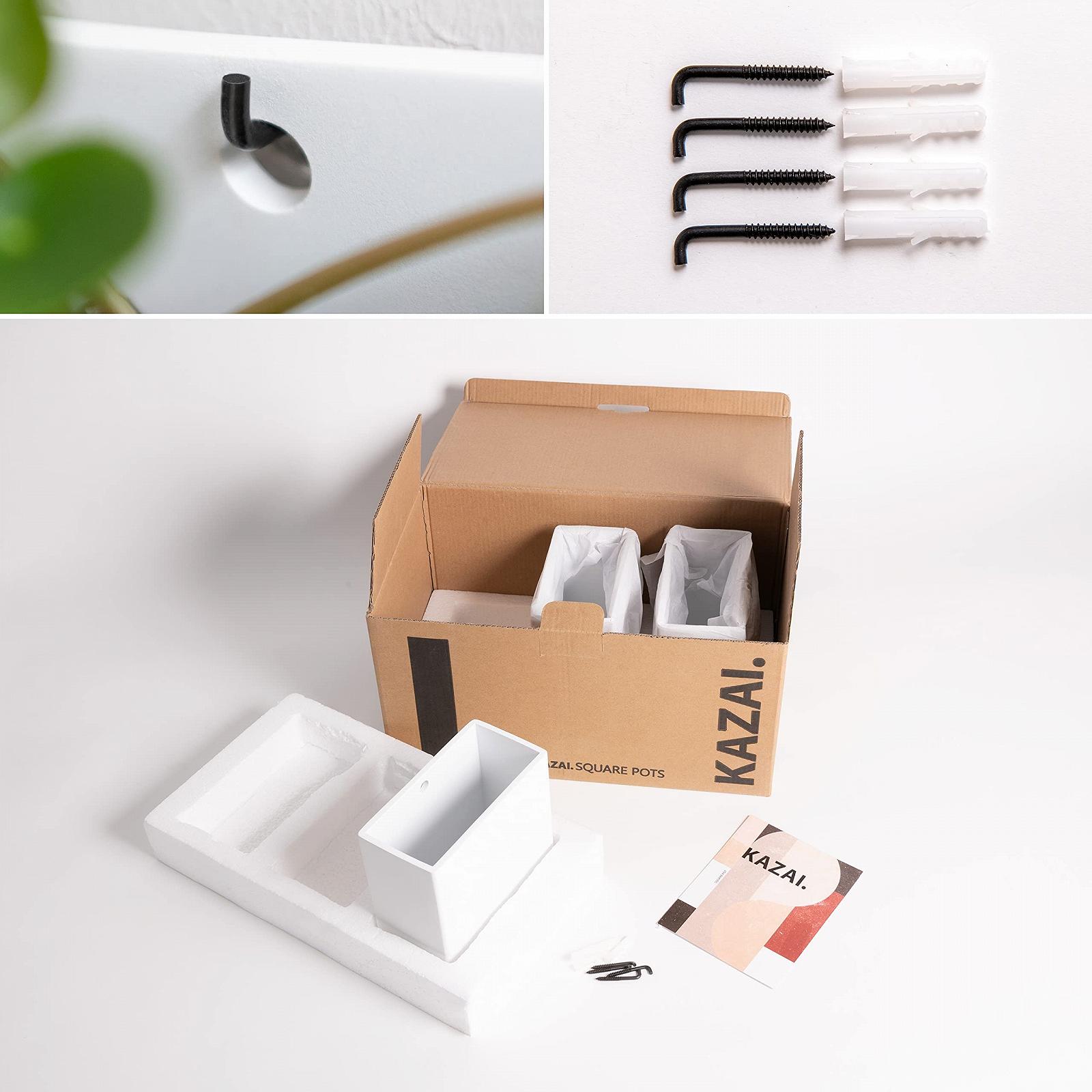 Настінні вази Kazai. Alma набір з 3 шт. білі, фото №6 Настінні вази Kazai. Alma набір з 3 шт. білі, фото №6