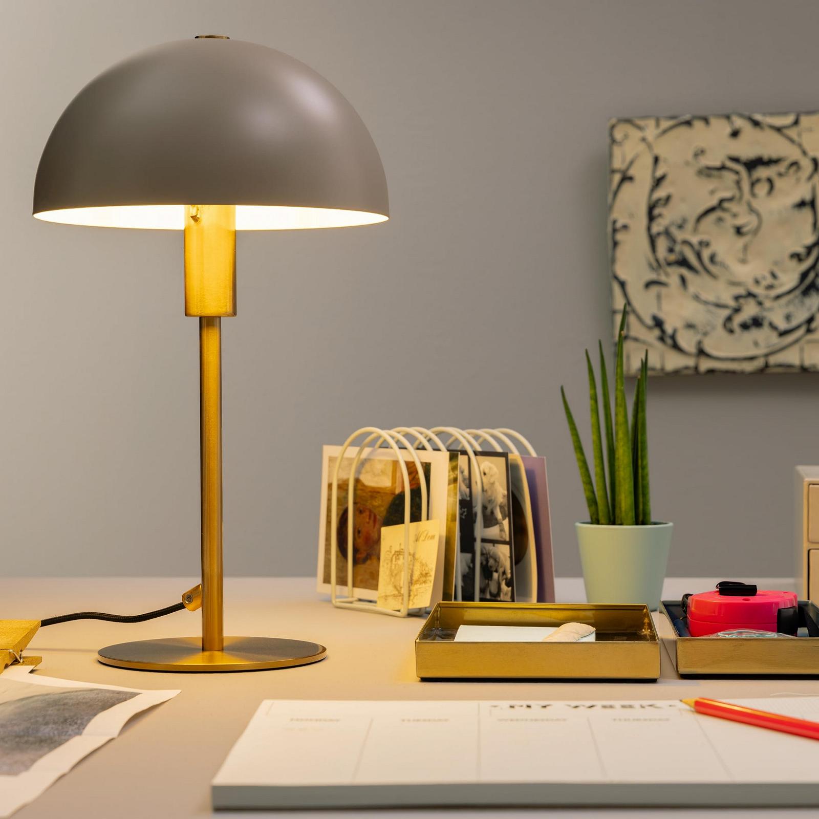 Настольная лампа Lightbox Mushroom 36 см высота диаметр 20 см E14 золото/матовый тауп/серый, фото №9