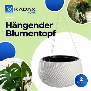 Підвісний горщик KADAX з вставкою 32 см білий synthetic.ua - Фото 1
