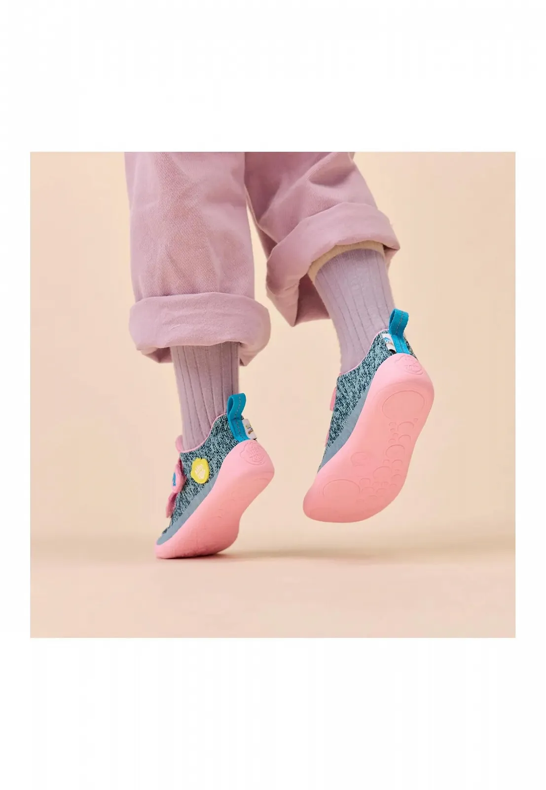 Обувь для босоножек Affenzahn Knit Happy с застежкой, веганская, нескользящая, гибкая, светоотражающая, особо легкая, размер 21-32, фото №9