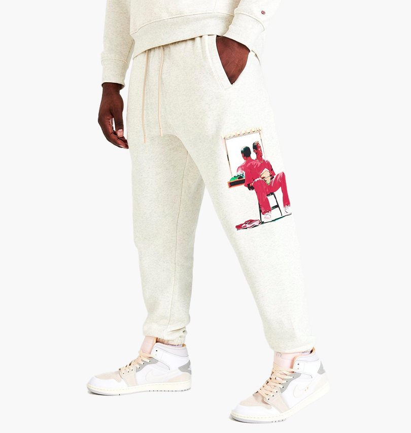 Штаны Air Jordan Artist Series By Jacob Rochester Fleece White XL, фото №1